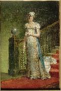 Francois Gerard Portrait of Caroline Murat descending the staircase of Elysee Palace oil painting artist